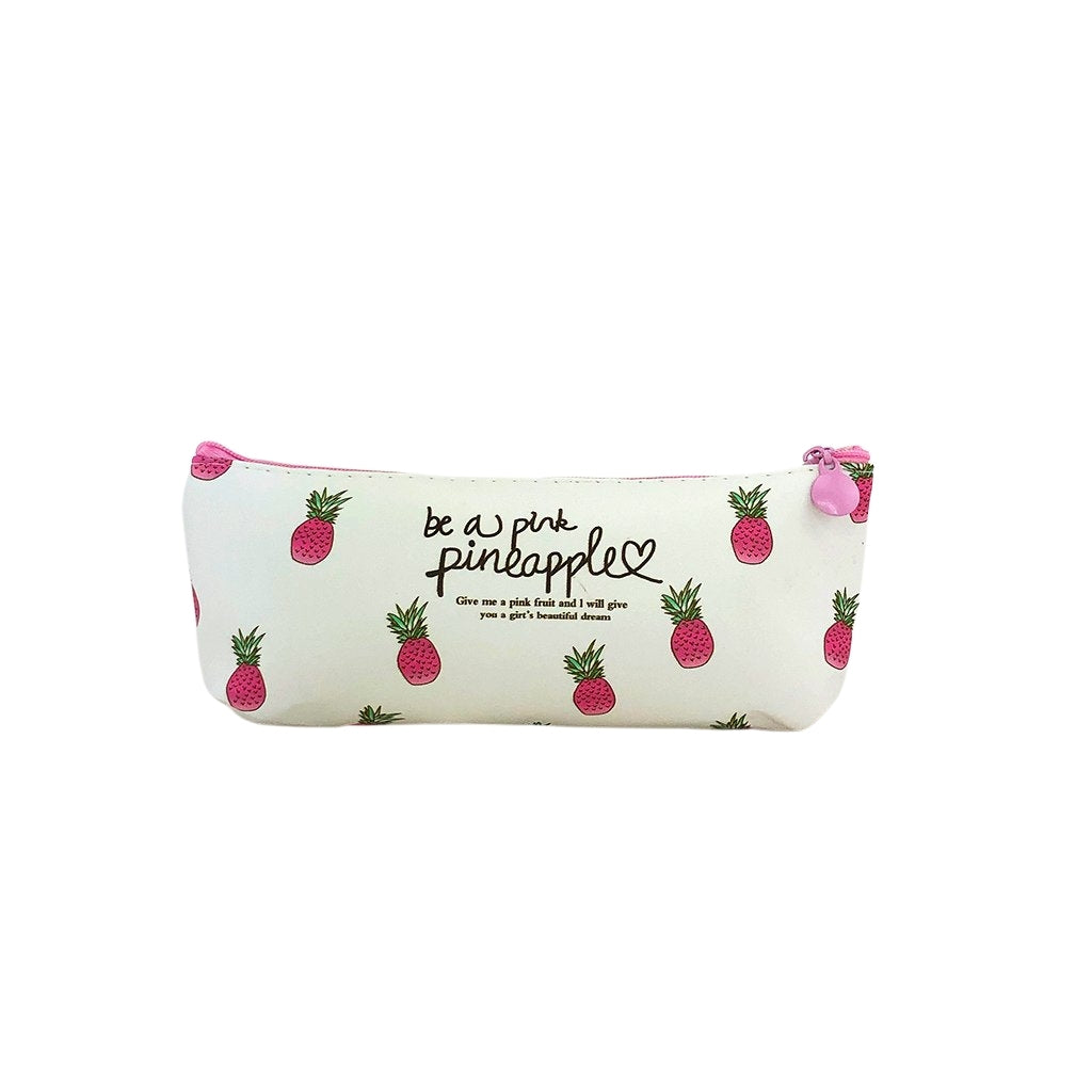 One compartment pineapple pencil case front view