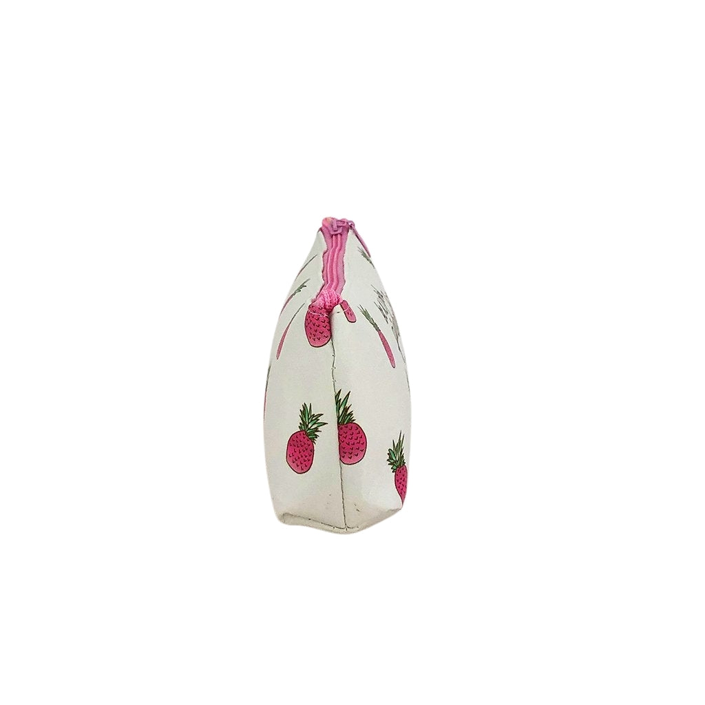 One compartment pineapple pencil case side view