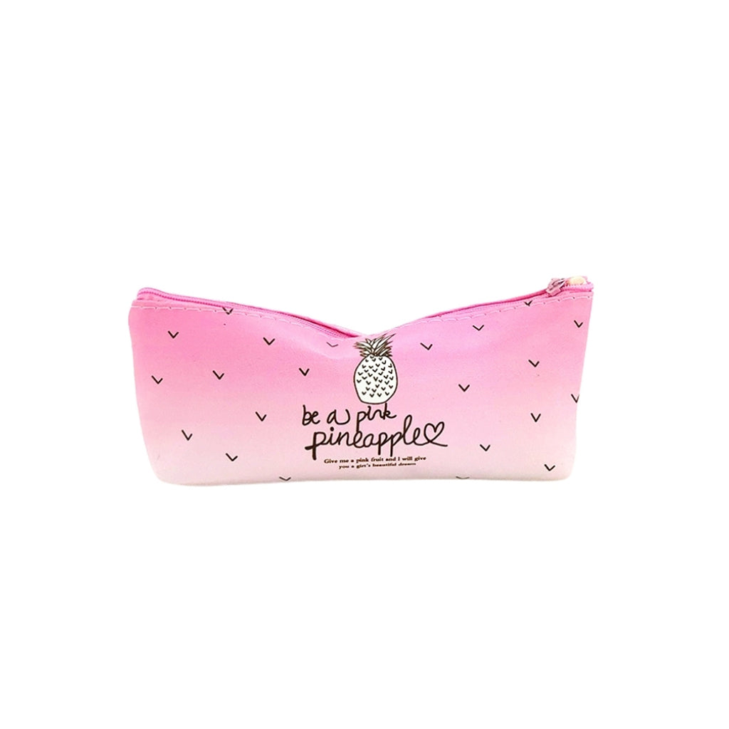 One compartment pineapple pencil case front view