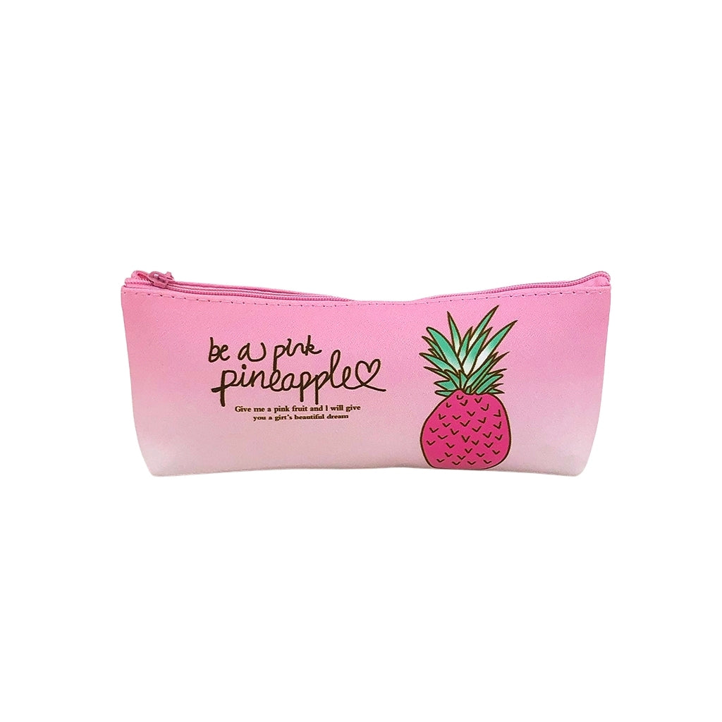 One compartment pineapple pencil case front view