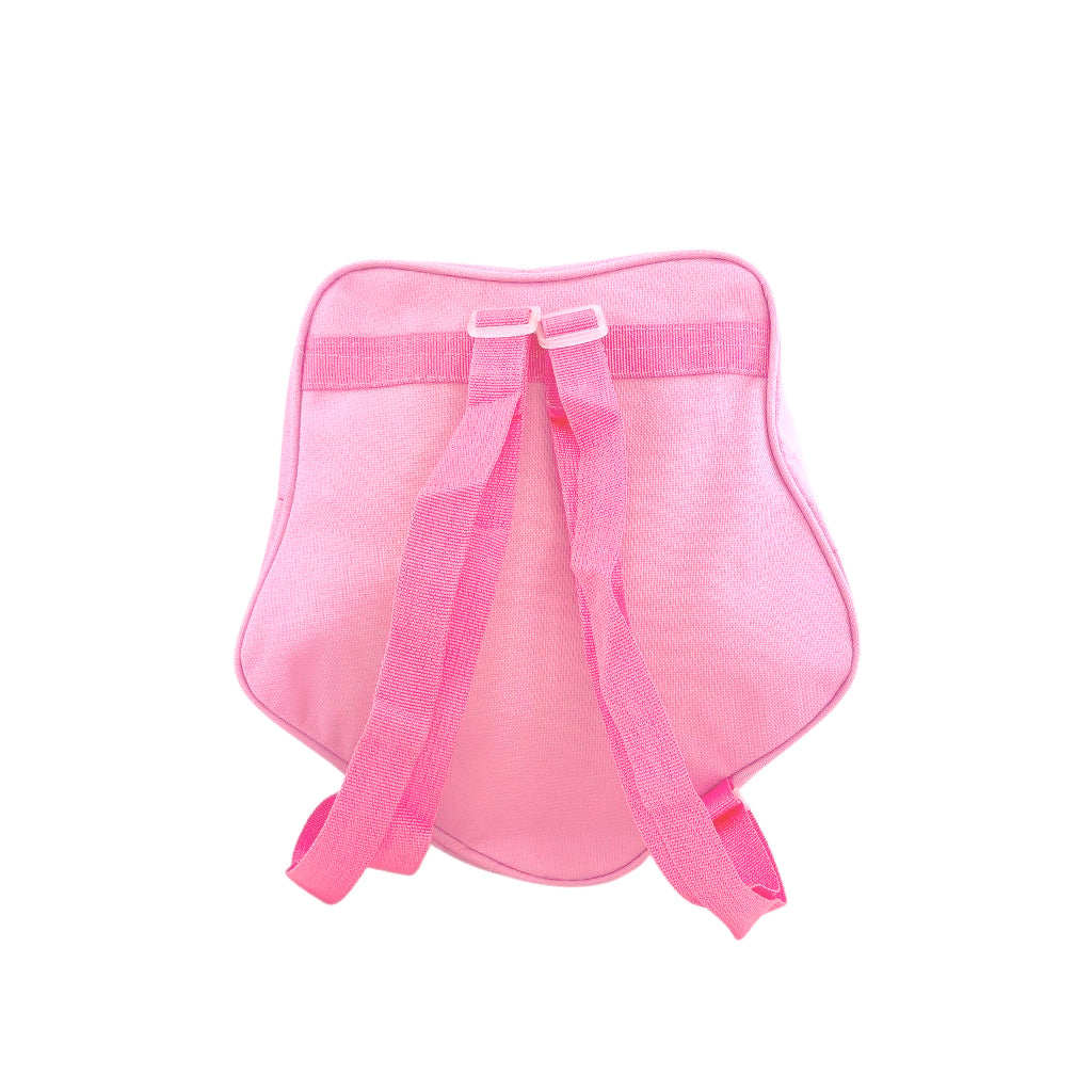 Ballet dance backpack angles view with star shape details and adjustable shoulder straps