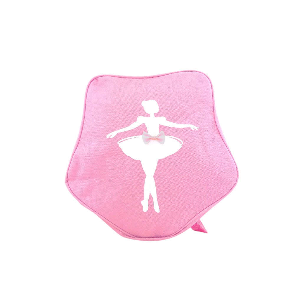 Ballet dance backpack front view with star shape