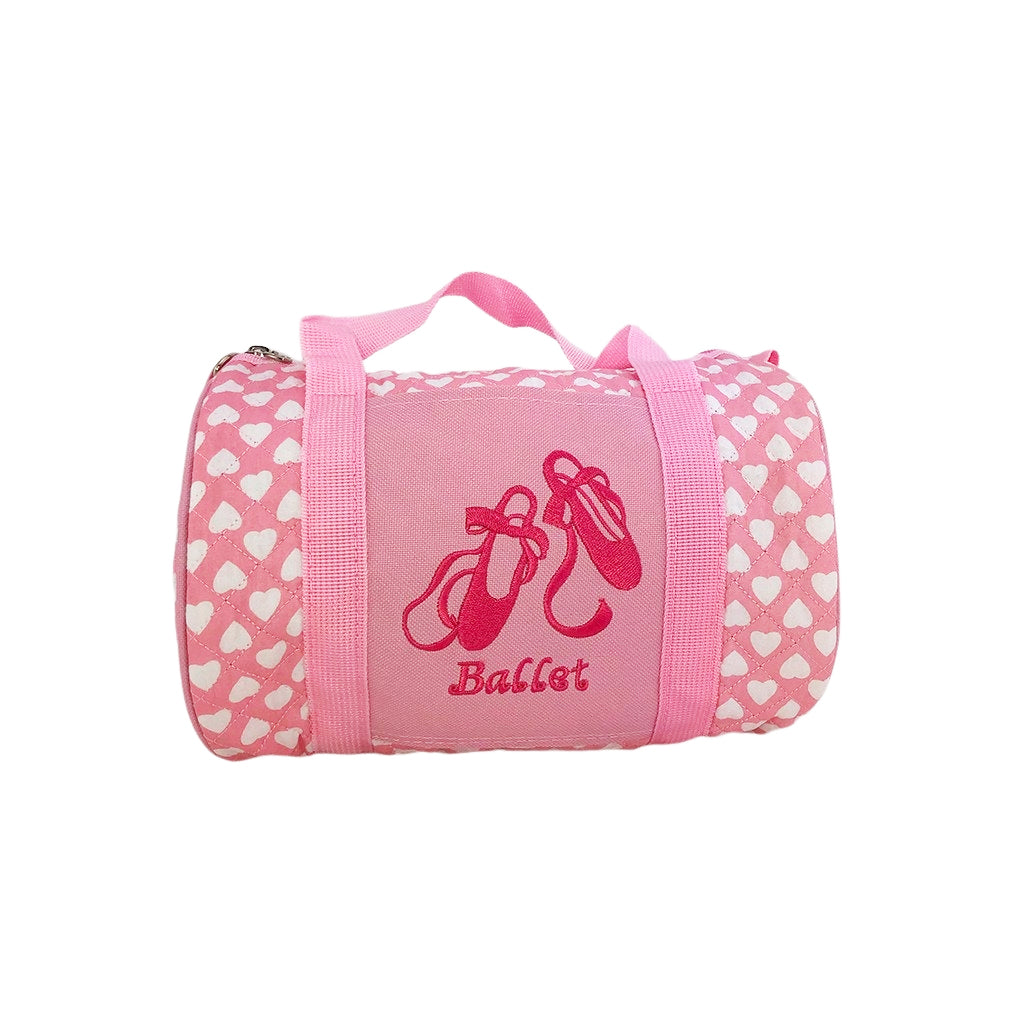 Ballet dance bag with special ballet design details and pink handles