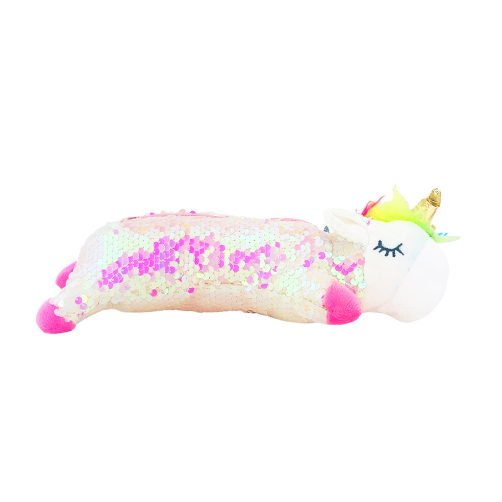 Sequence Unicorn Pencil Case side view with one compartment