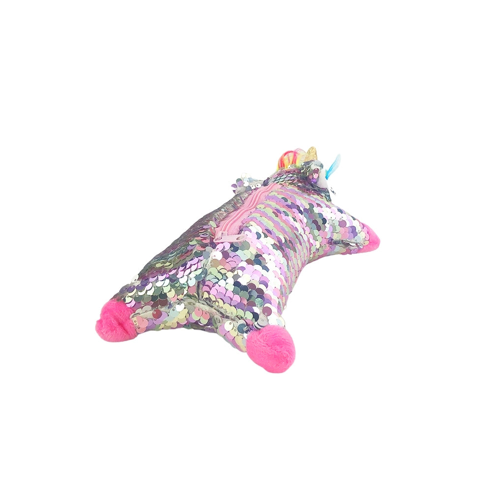 Sequence Unicorn Pencil Case back view with one compartment
