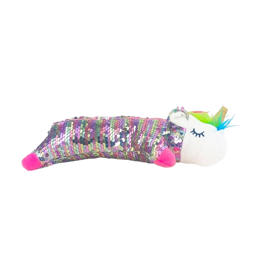 Sequence Unicorn Pencil Case side view with one compartment