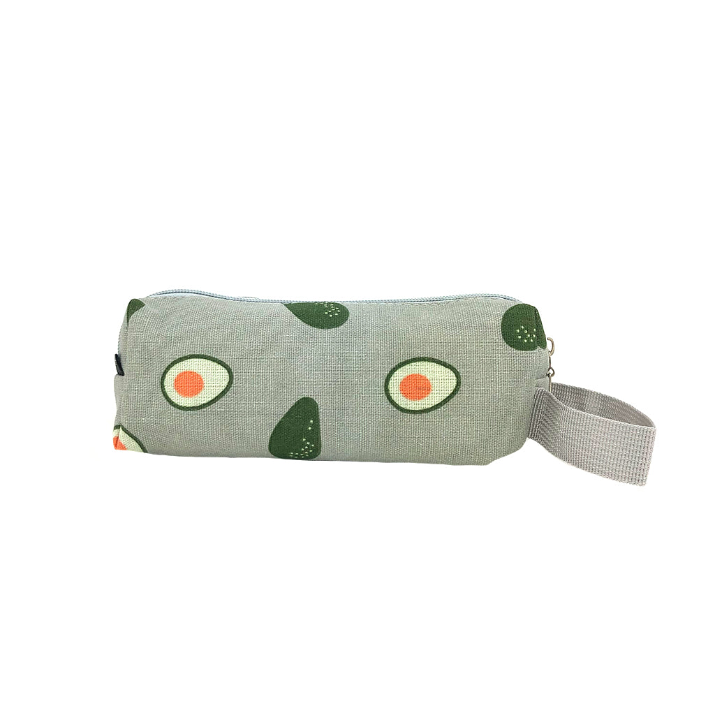 Canvas Avocado pencil case front view