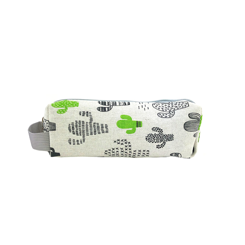 Canvas Cactus pencil case back view