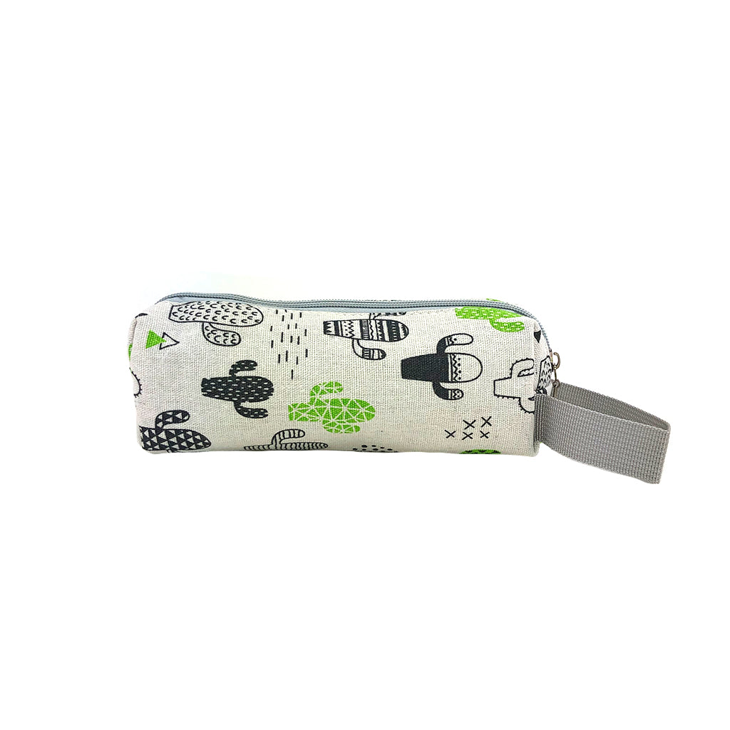 Canvas Cactus pencil case front view
