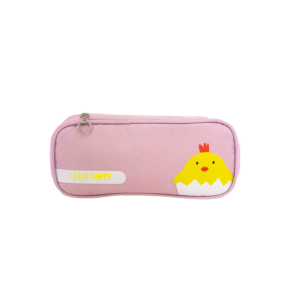 Chick Canvas Pencil Case with one compartment front view