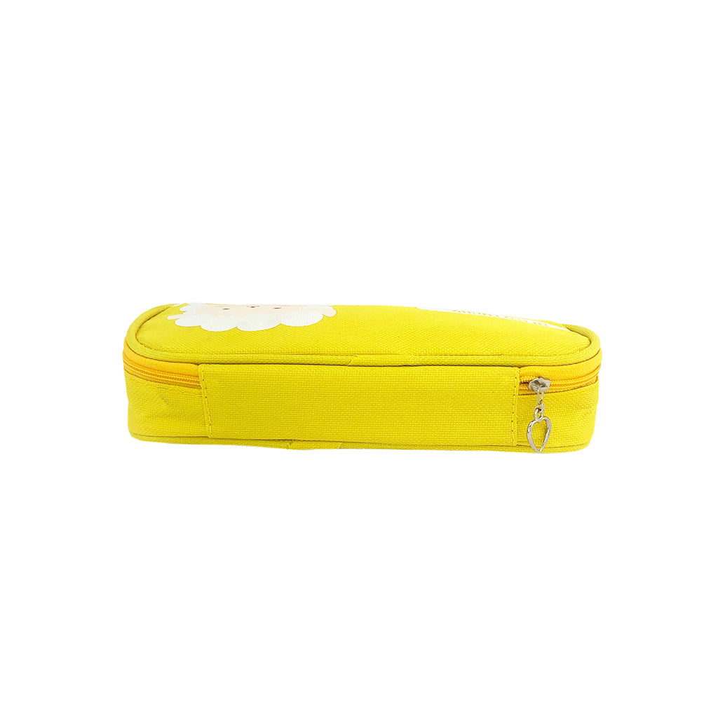 Lamb Canvas Pencil Case with one compartment flat back view