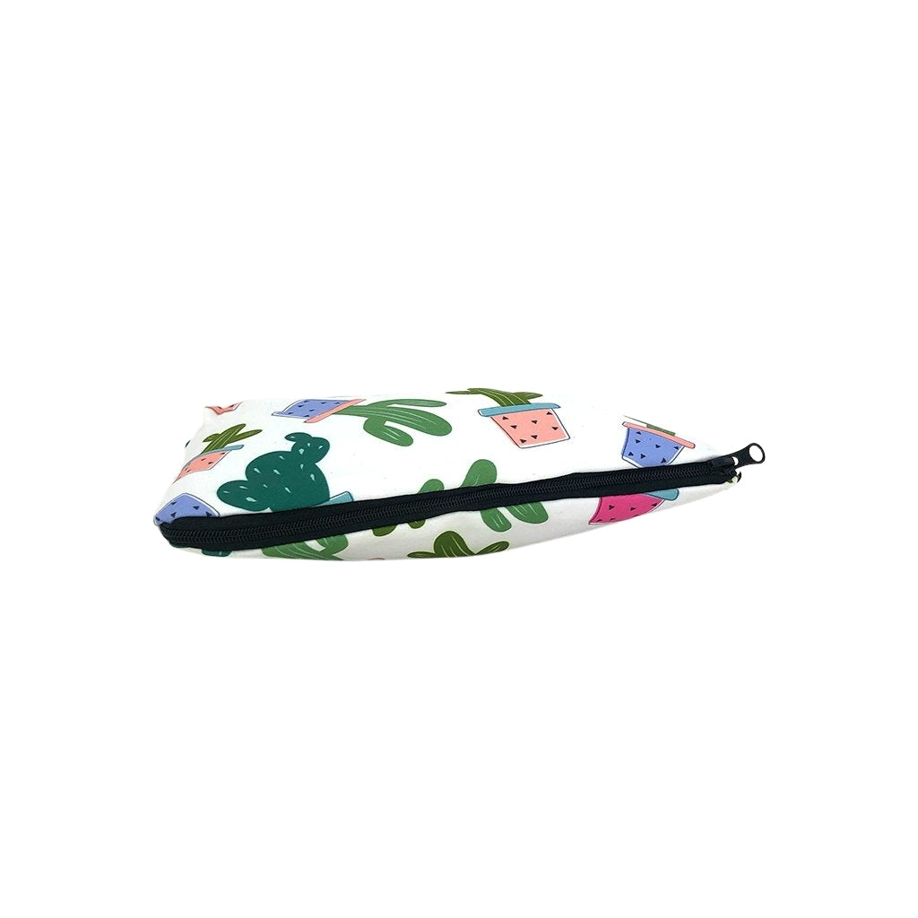Cactus Pencil Pouch with one compartment flat view