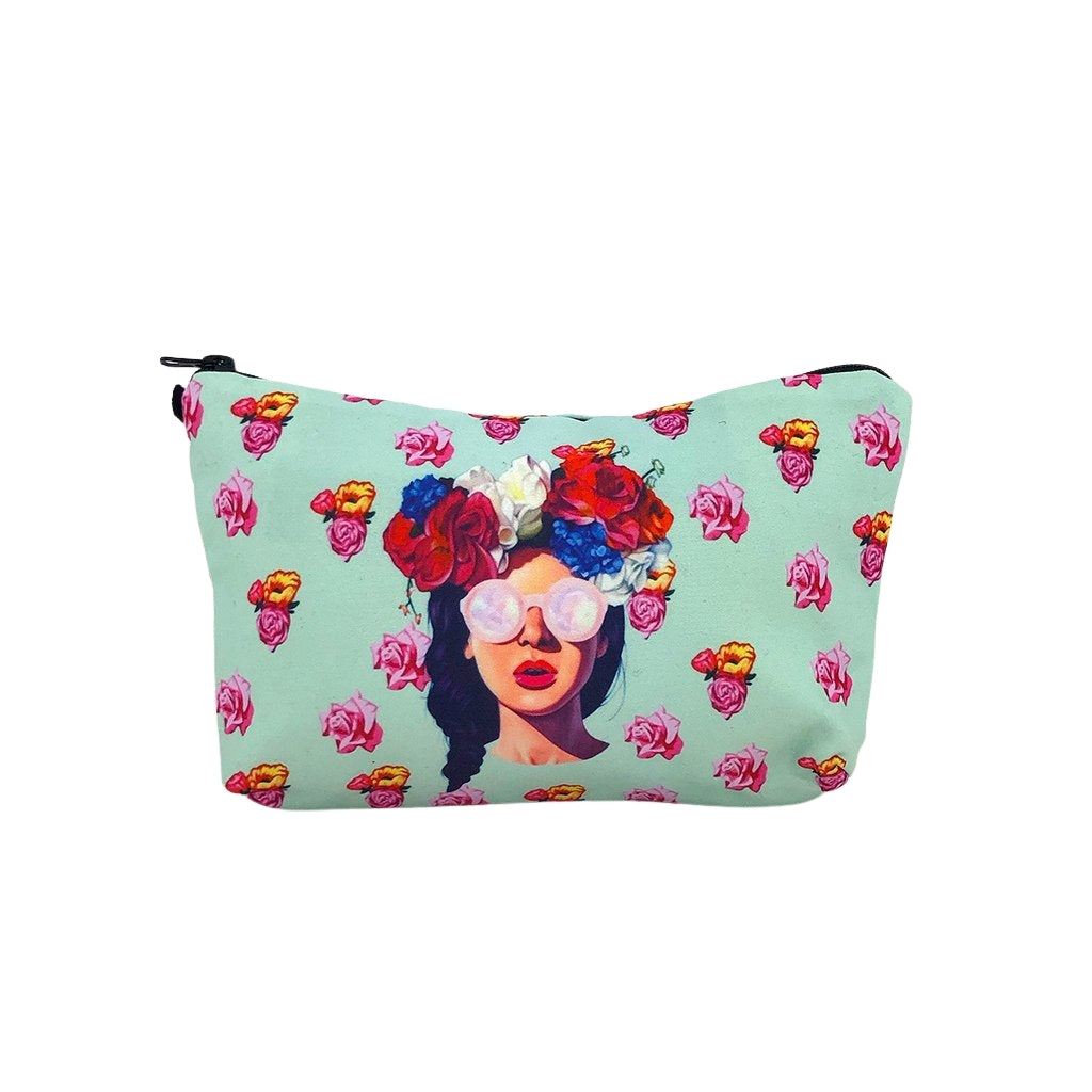 Flower Girl Pencil Pouch with one compartment front view