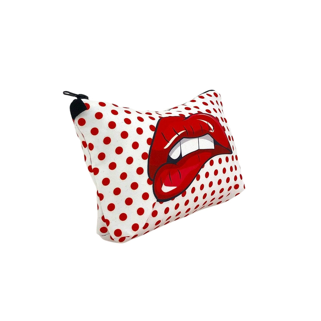 Lip Pencil Pouch with one compartment angled view