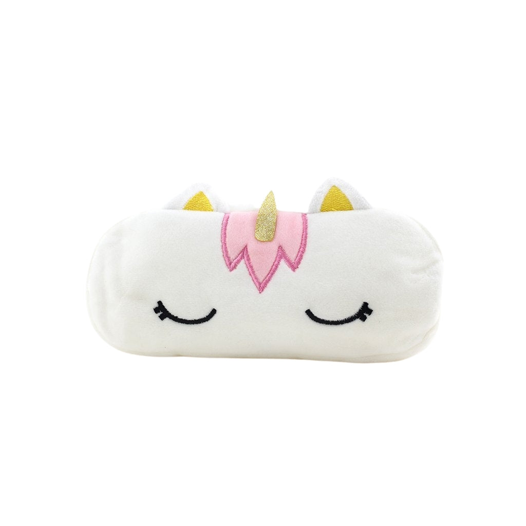 Sleeping Unicorn Pencil Case with one compartment and zip closure.
