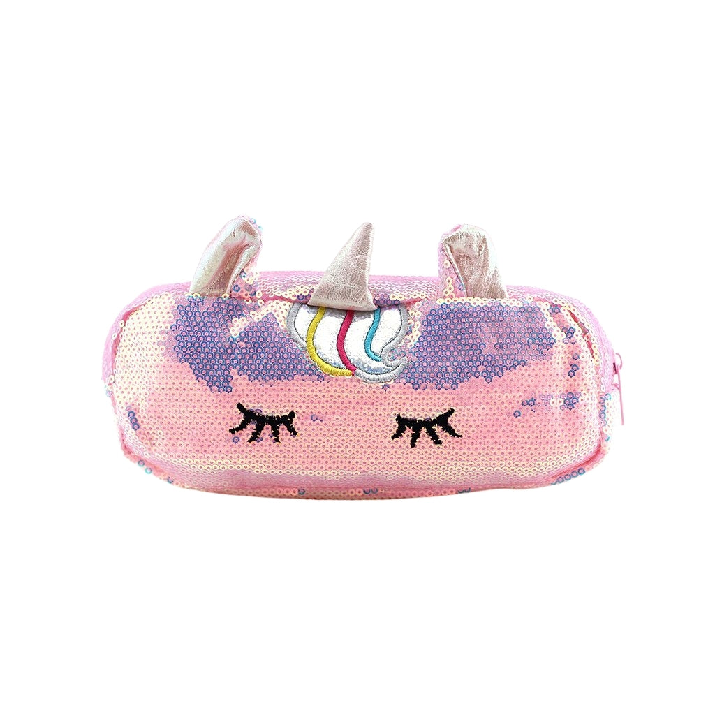 Sequence Unicorn Pencil case with one compartment and single zip closure front view