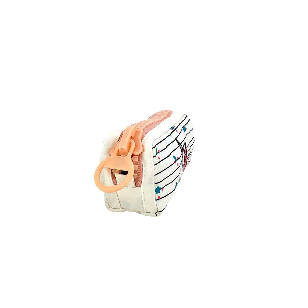 Unicorn Pencil Case with Jumbo Zipper in white angled view.