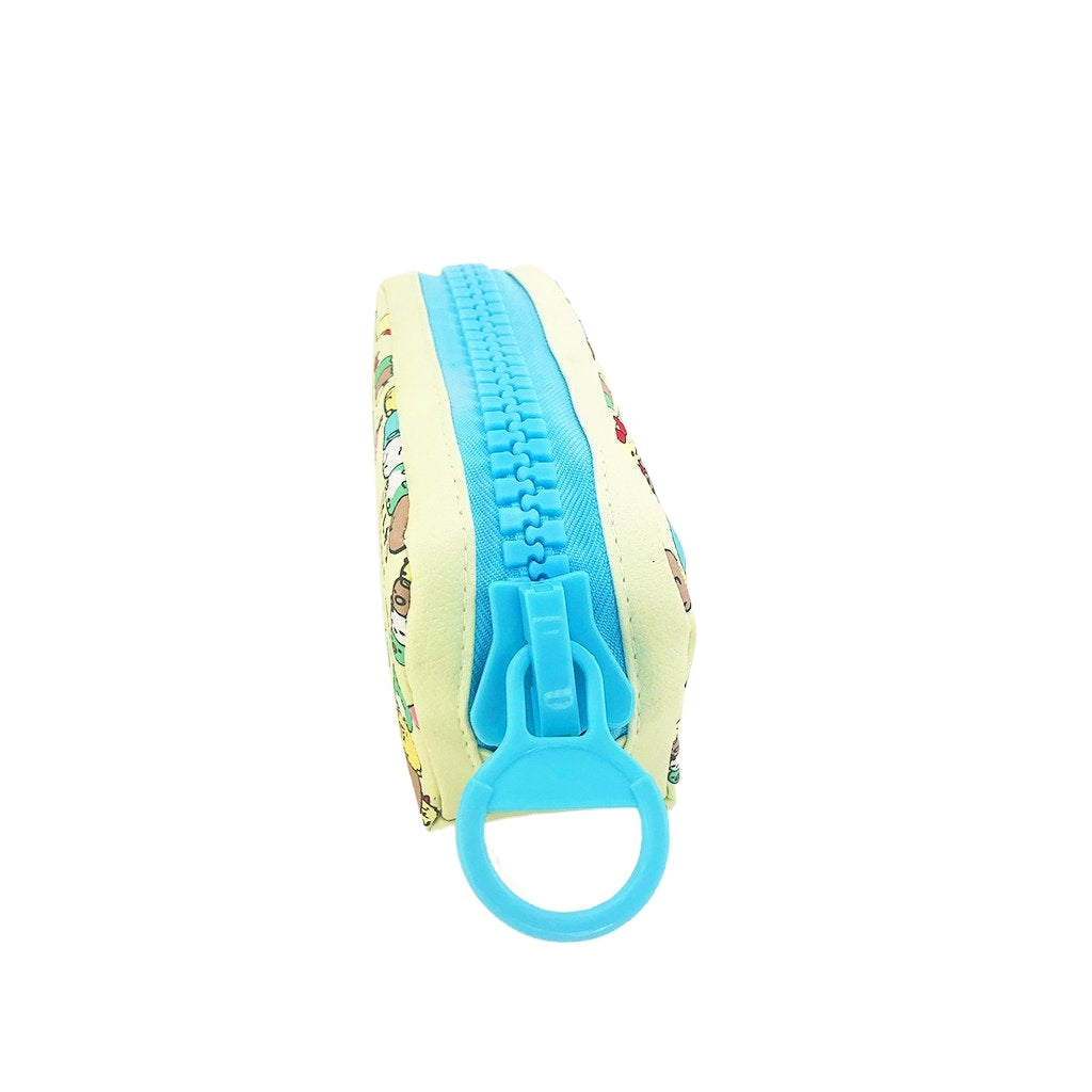Cat Pencil Case with Jumbo Zipper blue details