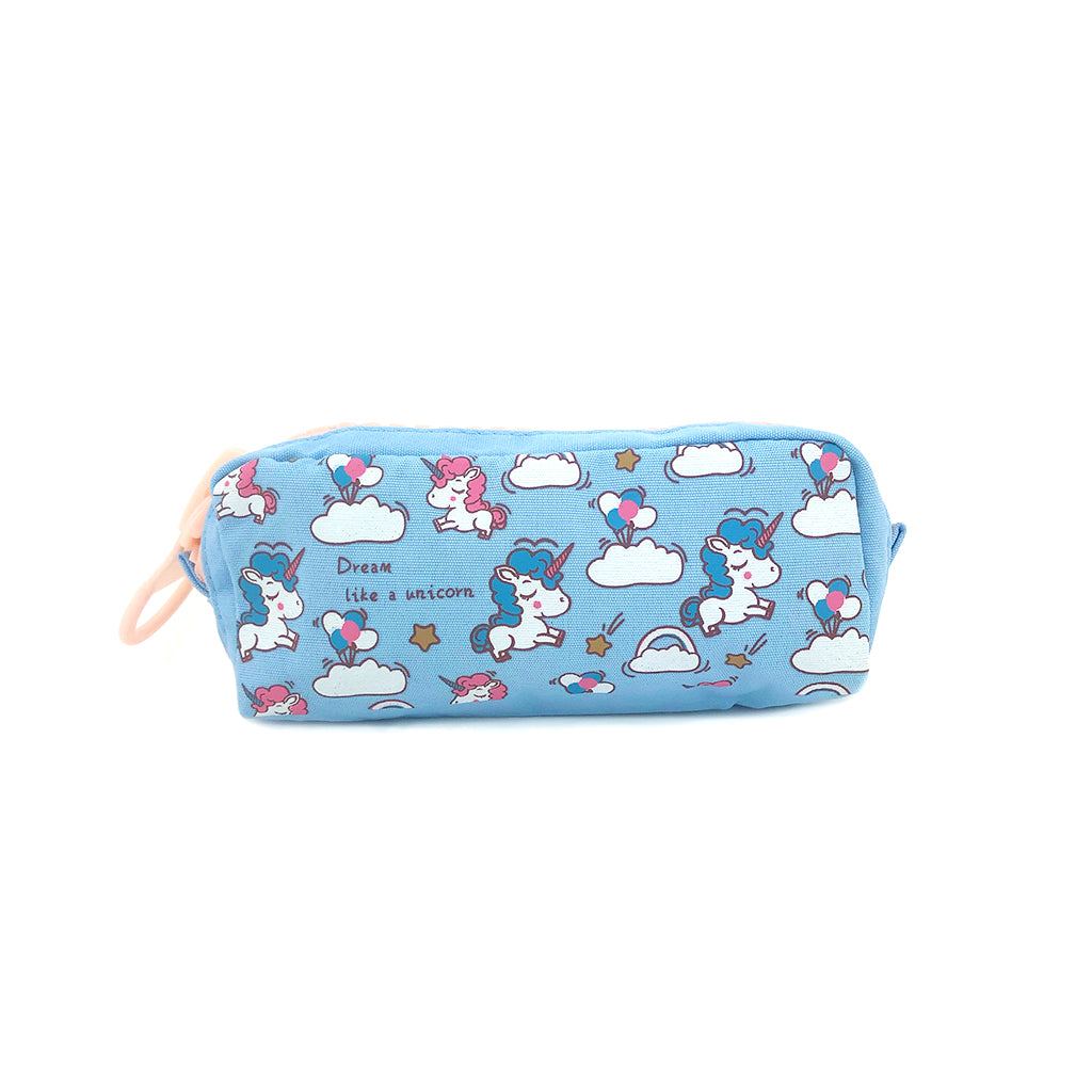 Unicorn Pencil Case with Jumbo Zipper front view.