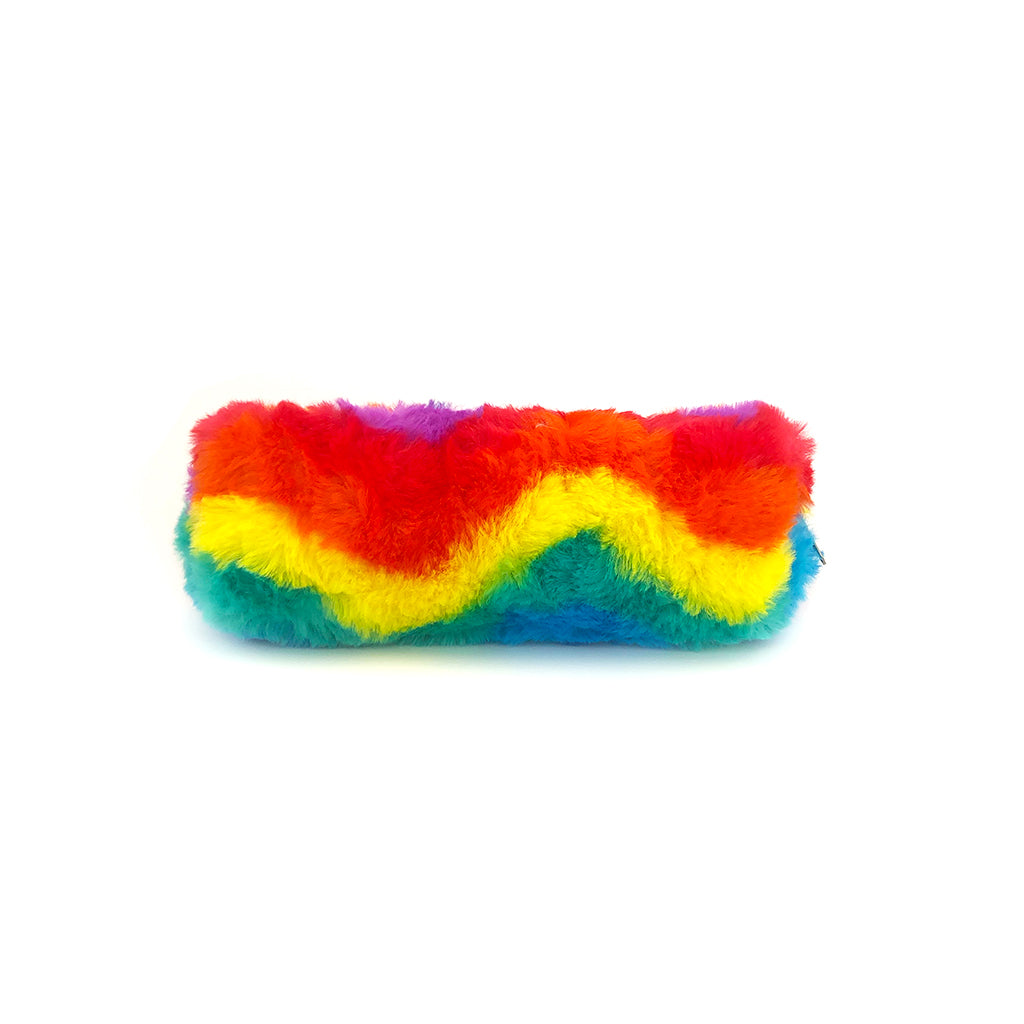 Fluff rainbow pencil case front view