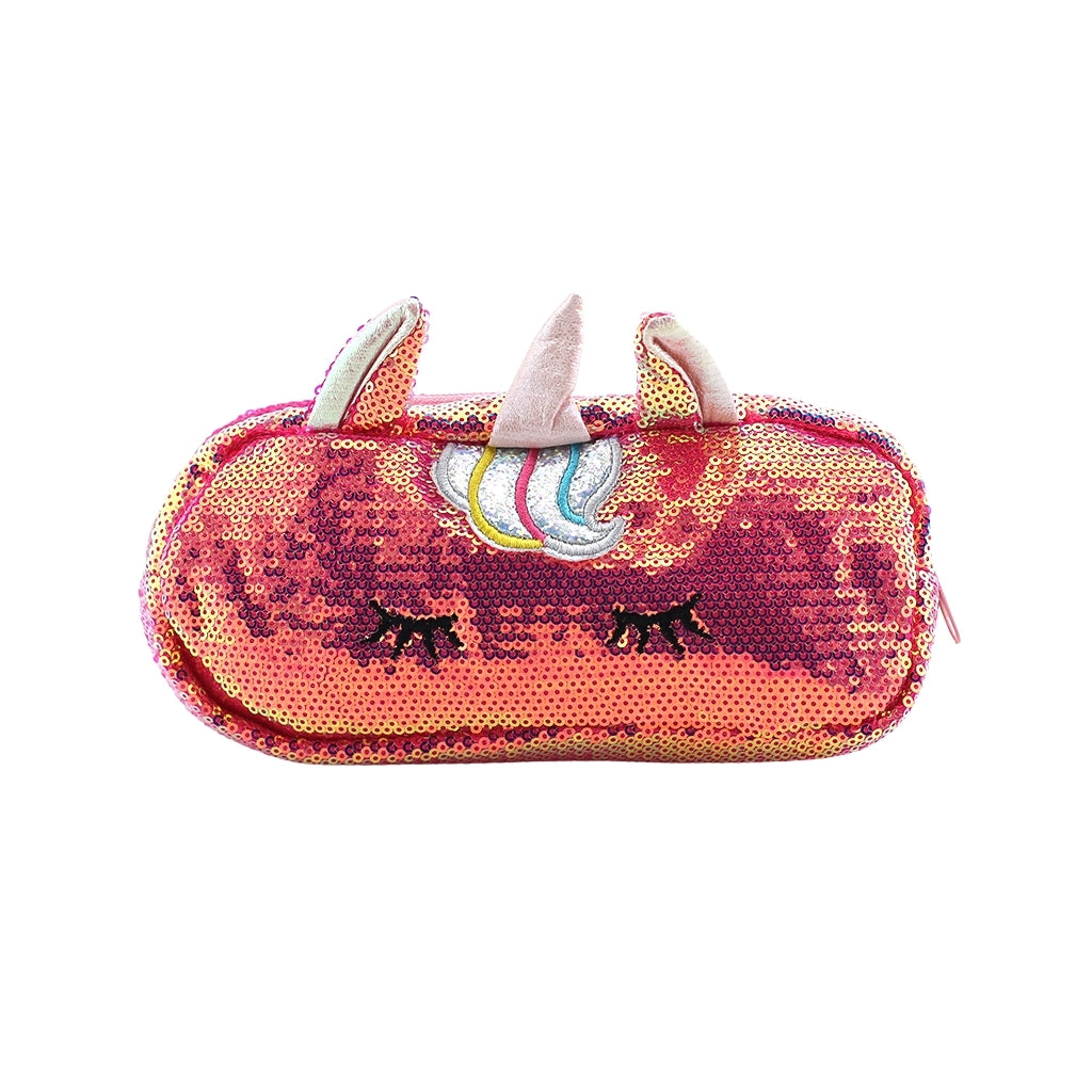 Sequence Unicorn Pencil case with one compartment and single zip closure front view