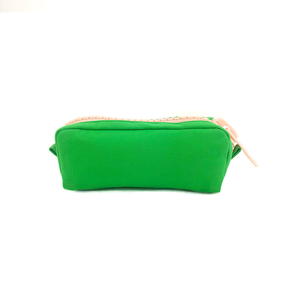 Kiwi Pencil Case with Jumbo Zipper back view.