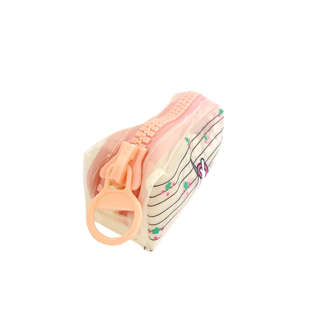 Unicorn Pencil Case with Jumbo Zipper angled view.