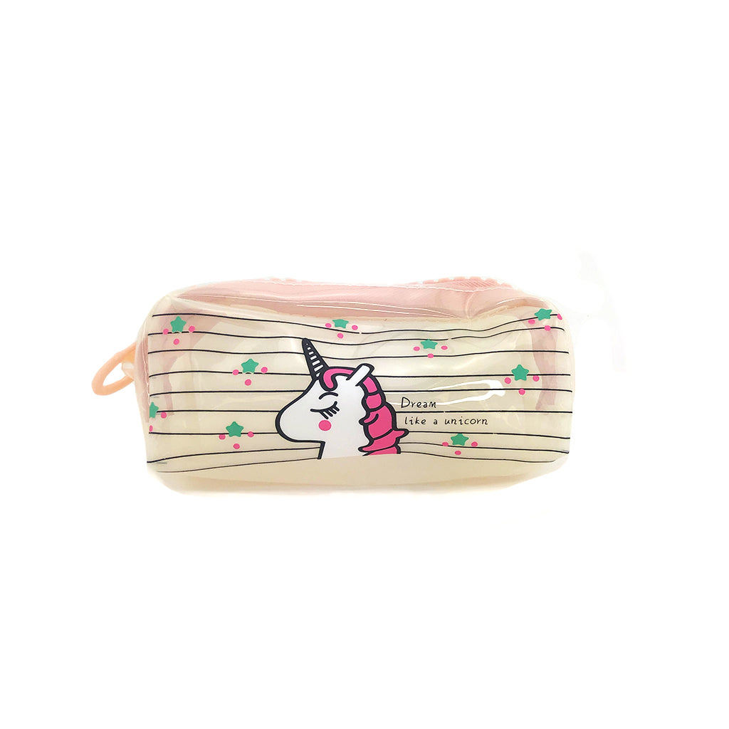 Unicorn Pencil Case with Jumbo Zipper front view.