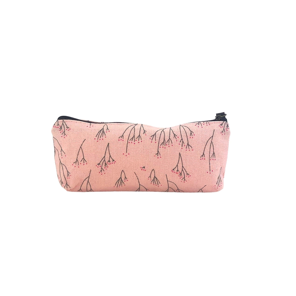 Canvas Poppy Pencil case with one compartment back view