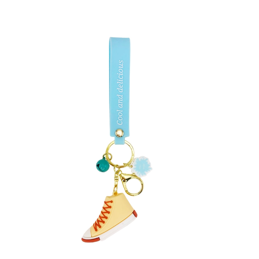 Sky Blue and yellow cool sneaker keyring