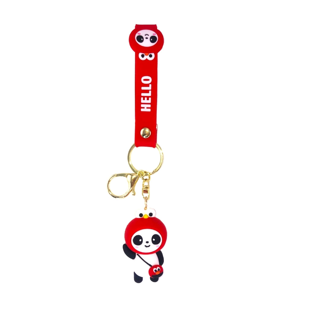 Red Hello Panda Keyring