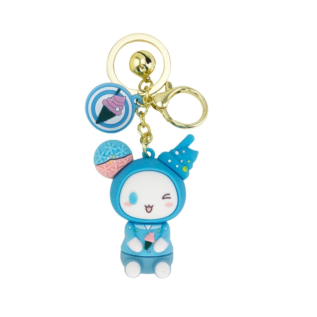 Kawaii Ice-cream Character Keyring