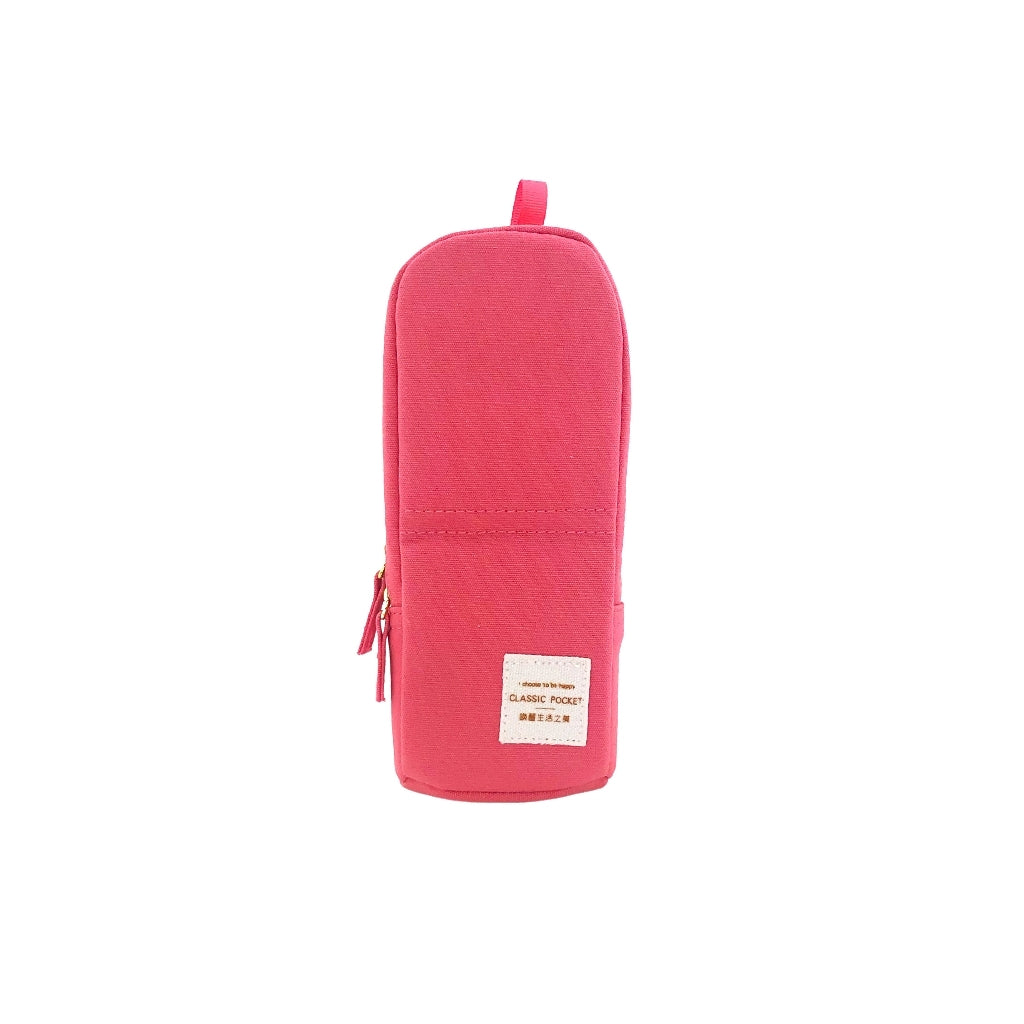 Pink Pencil Case with one compartment front view