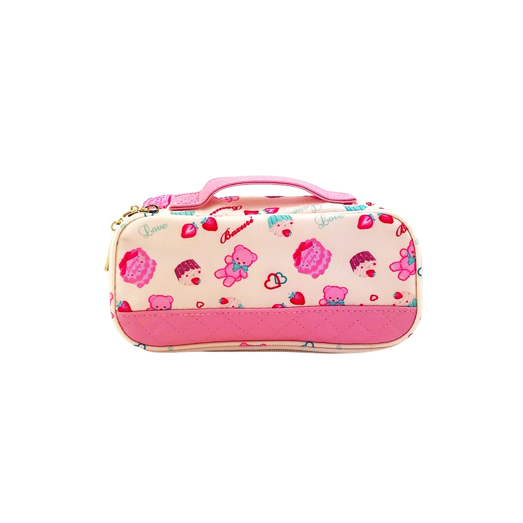 Cheesecake Pencil Case with one big compartment and zip closure back view