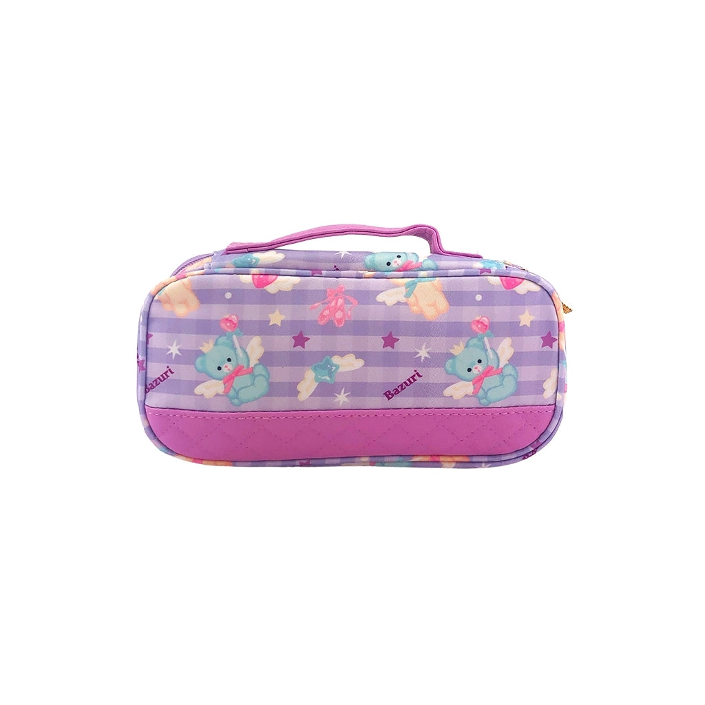 Angel Bear Pencil Case with one big compartment and zip closure front view