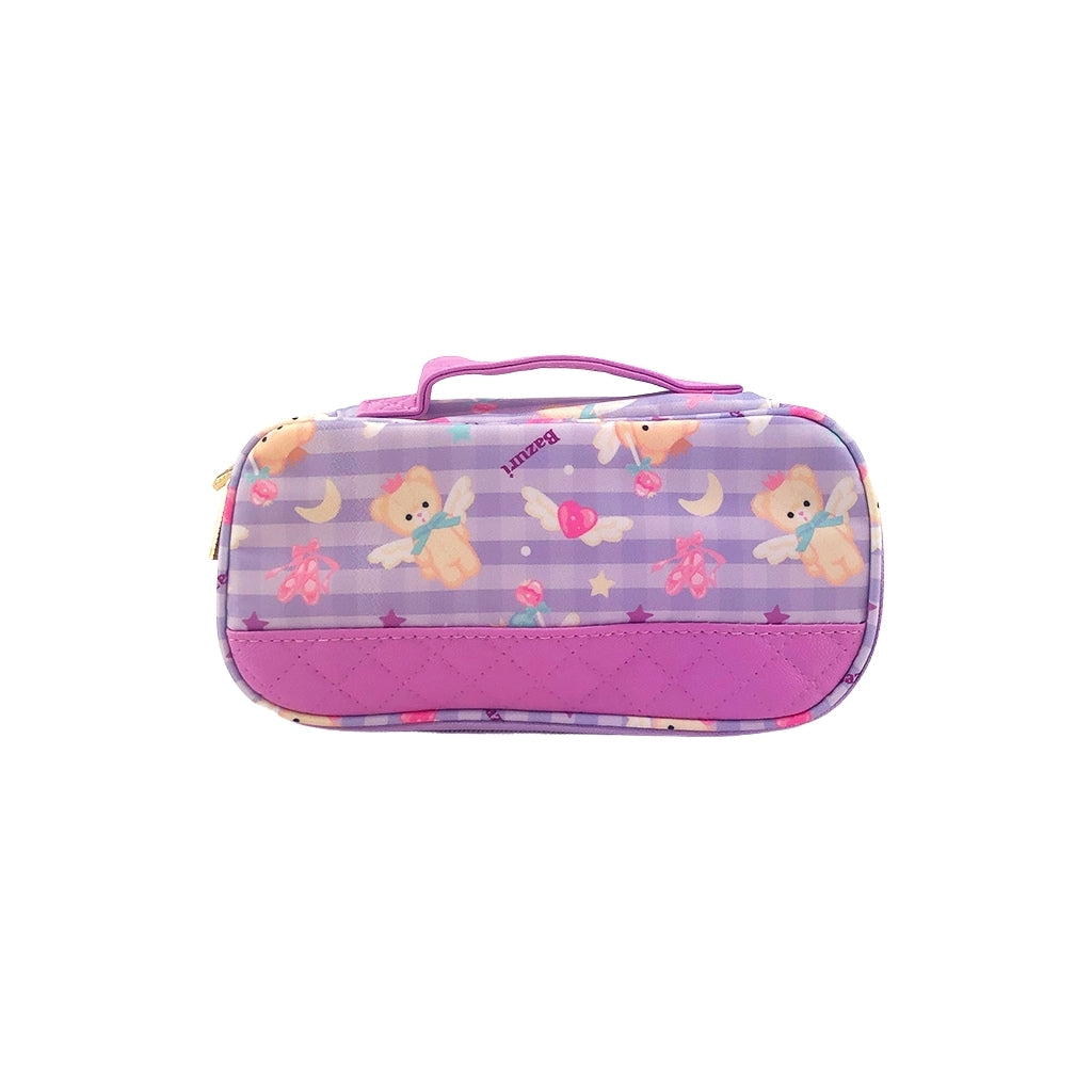 Angel Bear Pencil Case with one big compartment and zip closure back view