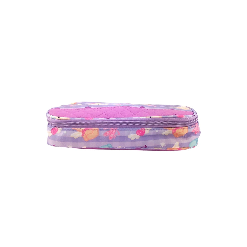 Angel Bear Pencil Case with one big compartment and zip closure flat view