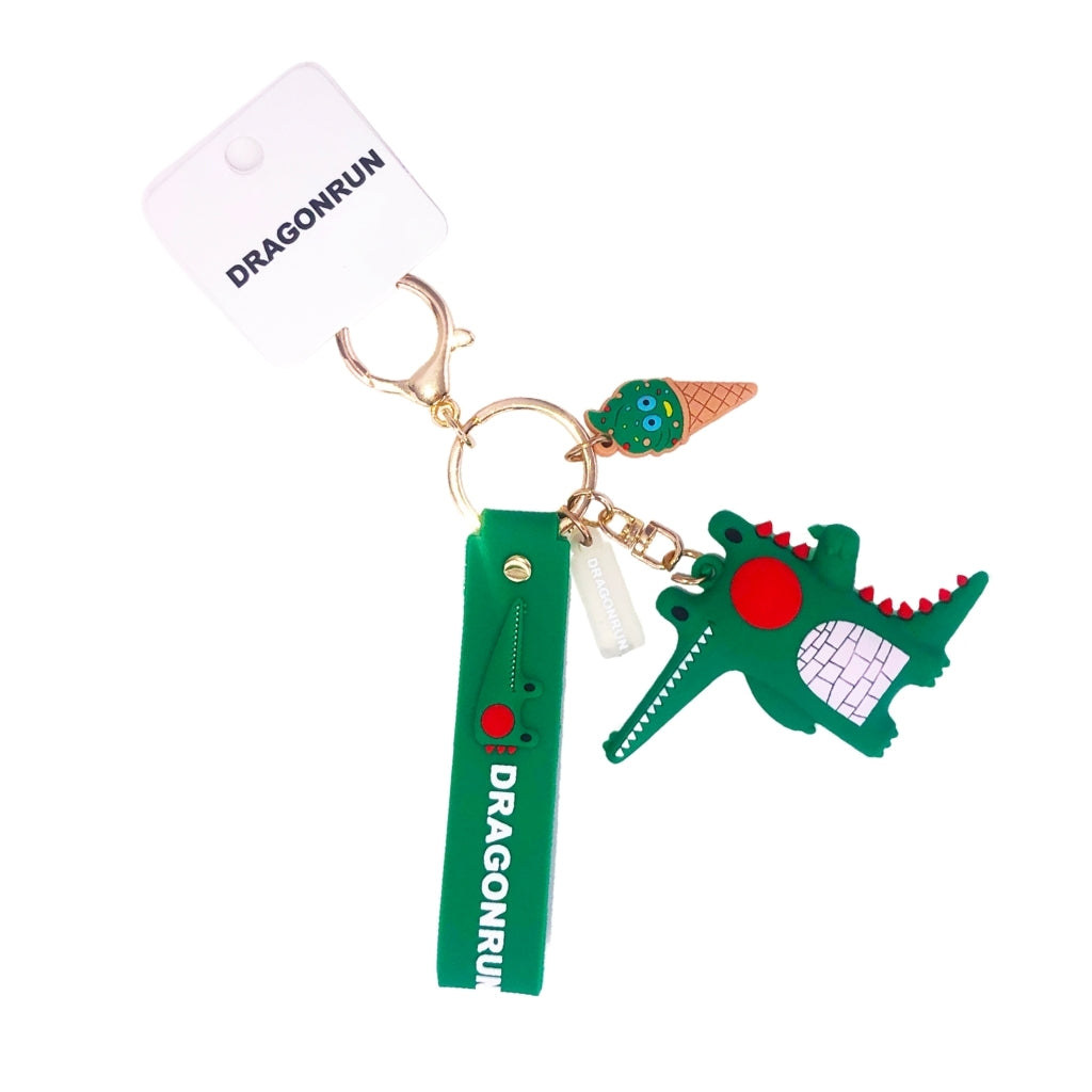 Green Crocodile Keyring