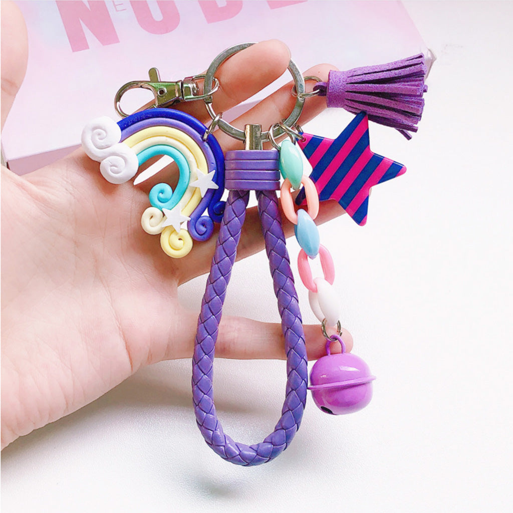 Rainbow Bell Keyring