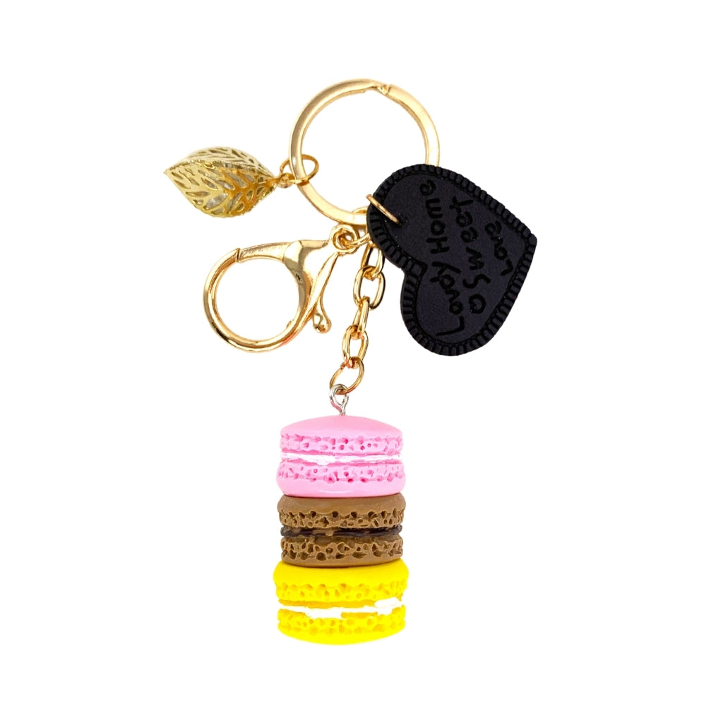 Black macaron keyring