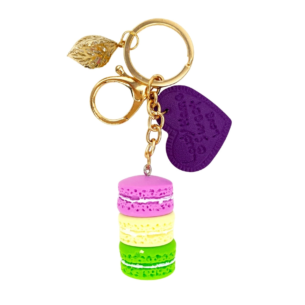 Purple Macaron Keyring