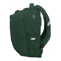 Harlequin Anatomic Tuff-Pack backpack sideview with earphone hole in bottle green