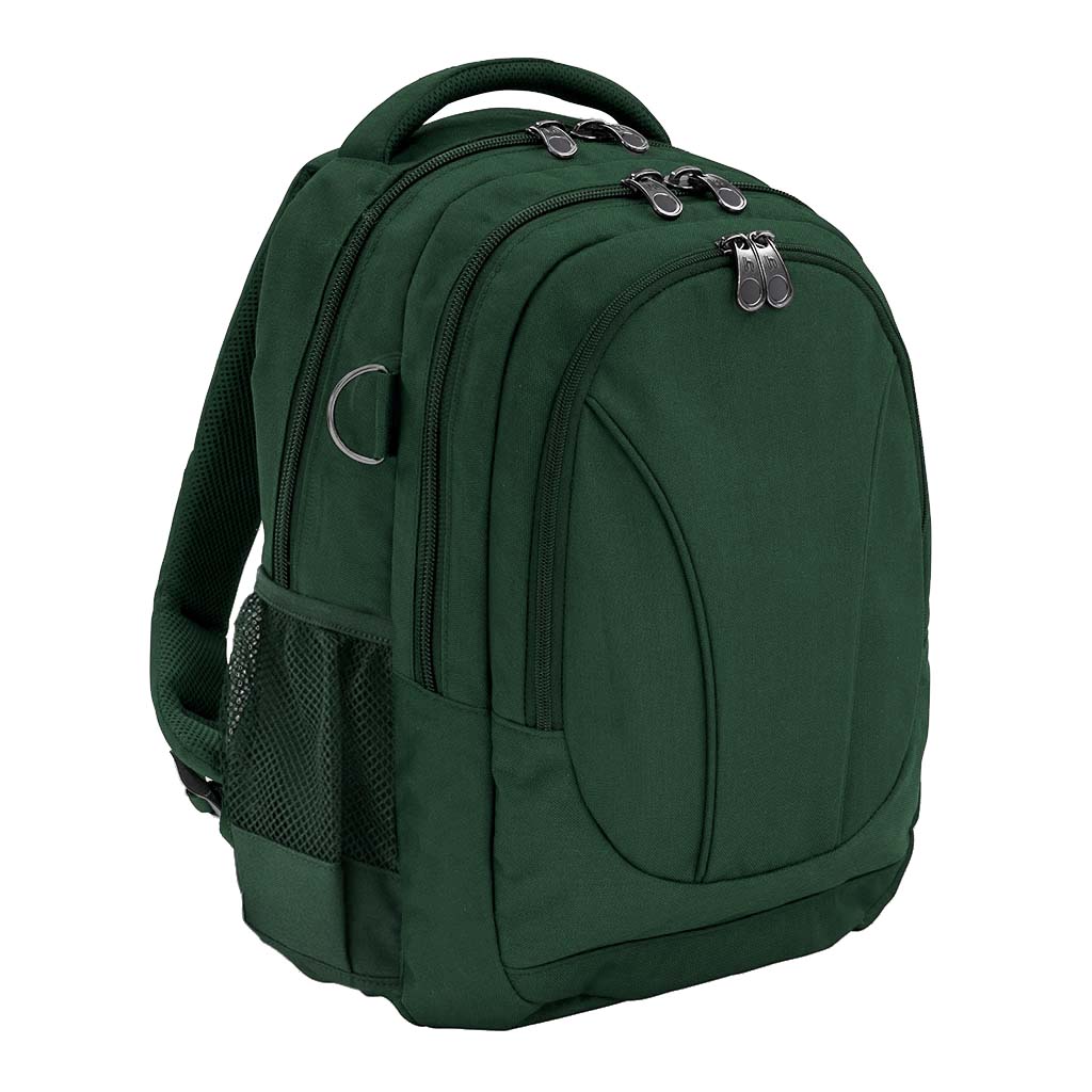 Harlequin Anatomic Tuff-Pack backpack front angle in bottle green