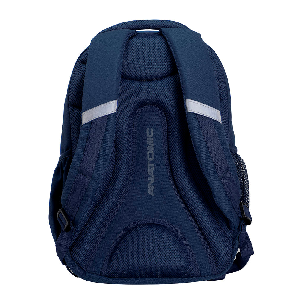 Harlequin Anatomic Tuff-Pack backpack back view in navy blue