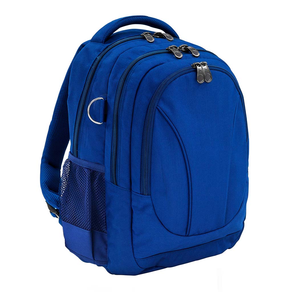 Harlequin Anatomic Tuff-Pack backpack front angle in royal blue