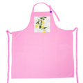 Pink cotton apron with Lemon Check Design, for cooking, bbq, crafting and creating art