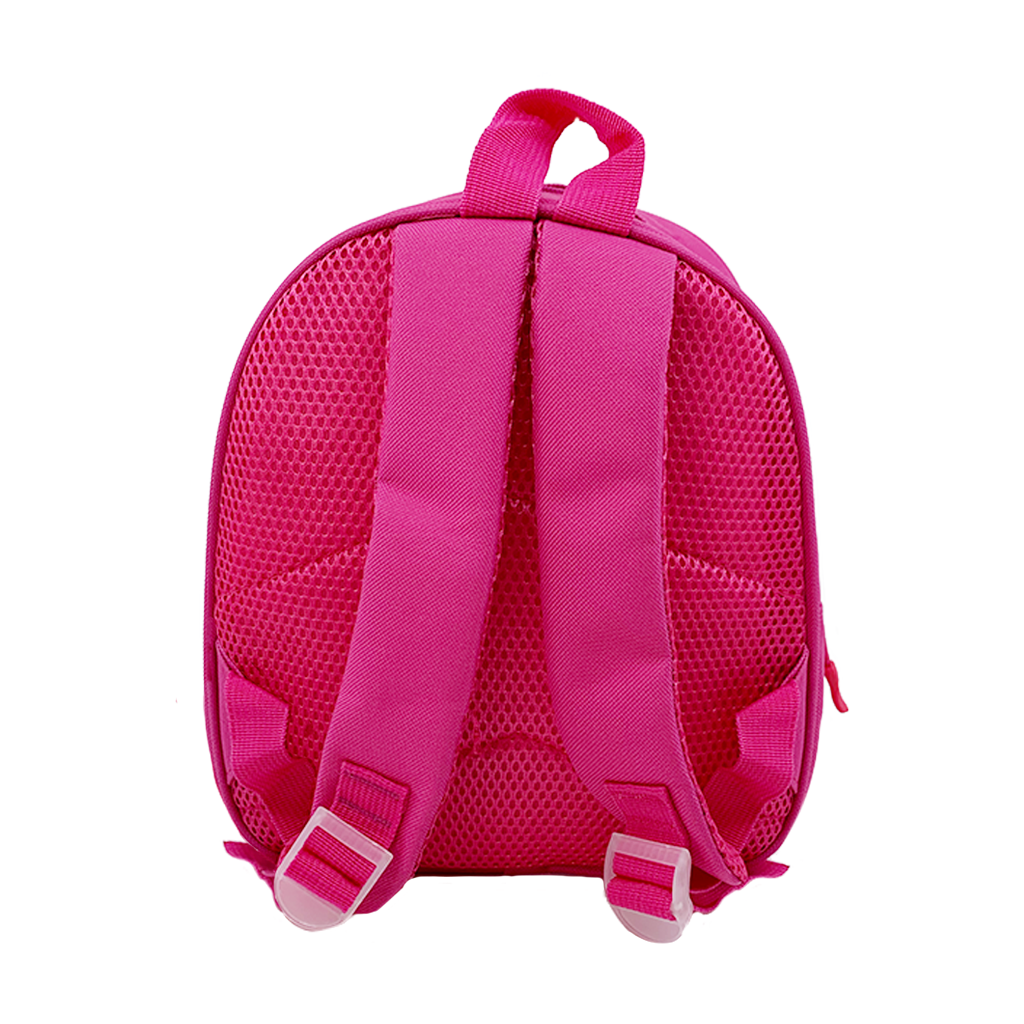Pink Doll Sequins Mini Backpack in Hot Pink - back view showing straps