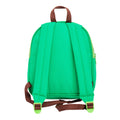 Green Step-By-Step Apple mini backpack back angle view displaying handle and shoulder straps