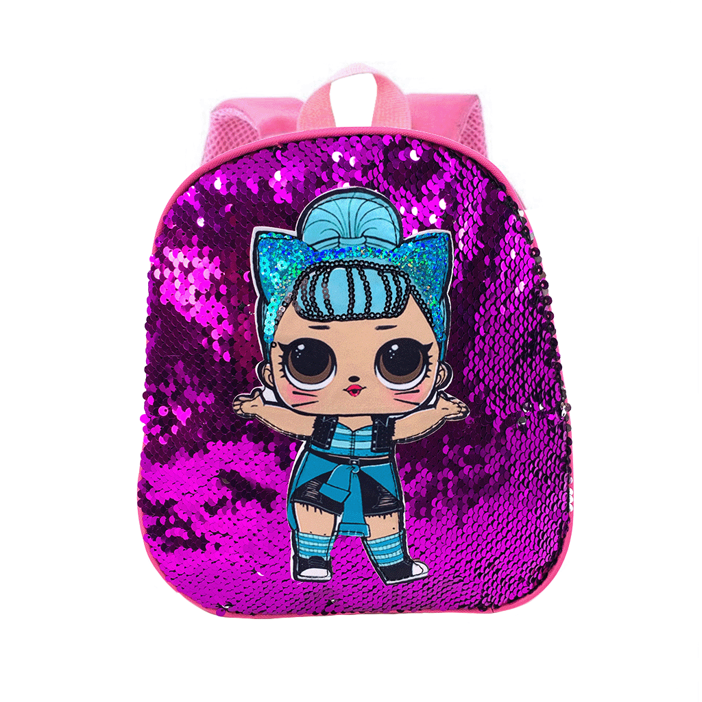 Disco Doll Sequins Mini Backpack purple - Front view