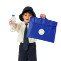 Eco Royal Blue Library bag held up by a school boy